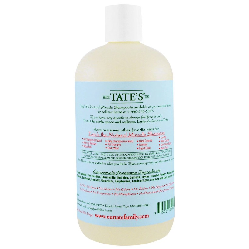 Tate's The Natural Miracle Shampoo 18oz