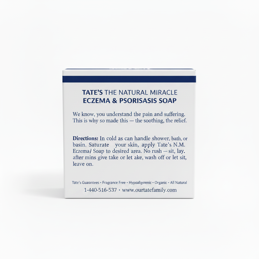 Tate's Eczema/Psoriasis Soap Box Back