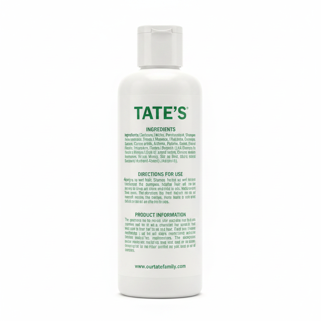 Tate's Odorless Shampoo 8oz Back - Hunter Green